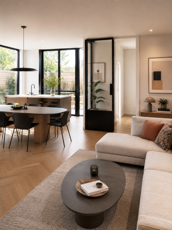 Interieuradvies woonkamer verbouw - uitbouw